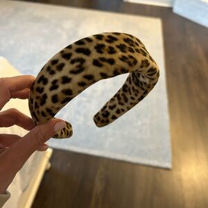 Loeffler randall leopard velvet headband